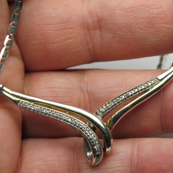 Sterling Silver Genuine Diamond Necklace
